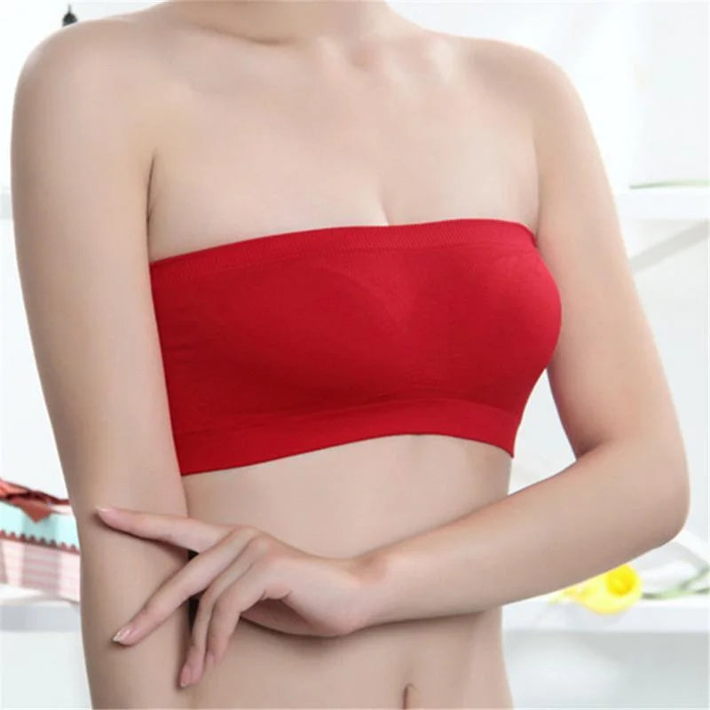 Girls Seamless Strapless Bra for Women Free Size
