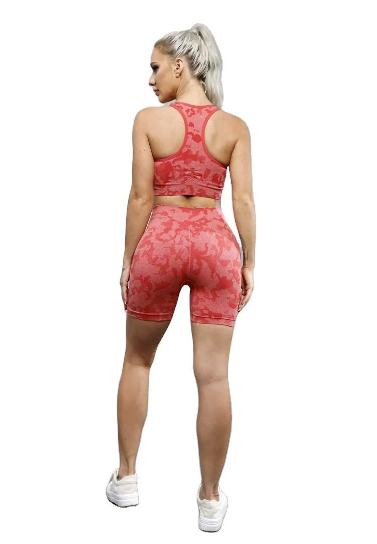 Women's High Elastic Sports Bra Set with Thong Wireless Gather Bra Comfortable Stretch Fitness Bra for Ladies herlikes.com