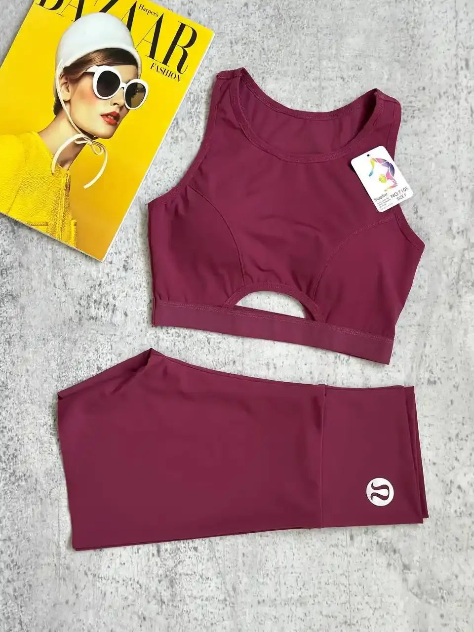Women's Seamless 2 Piece Workout Set Crop Tank Top High Waist Shorts Yoga Gym Fitness Activewear Outfit herlikes.com