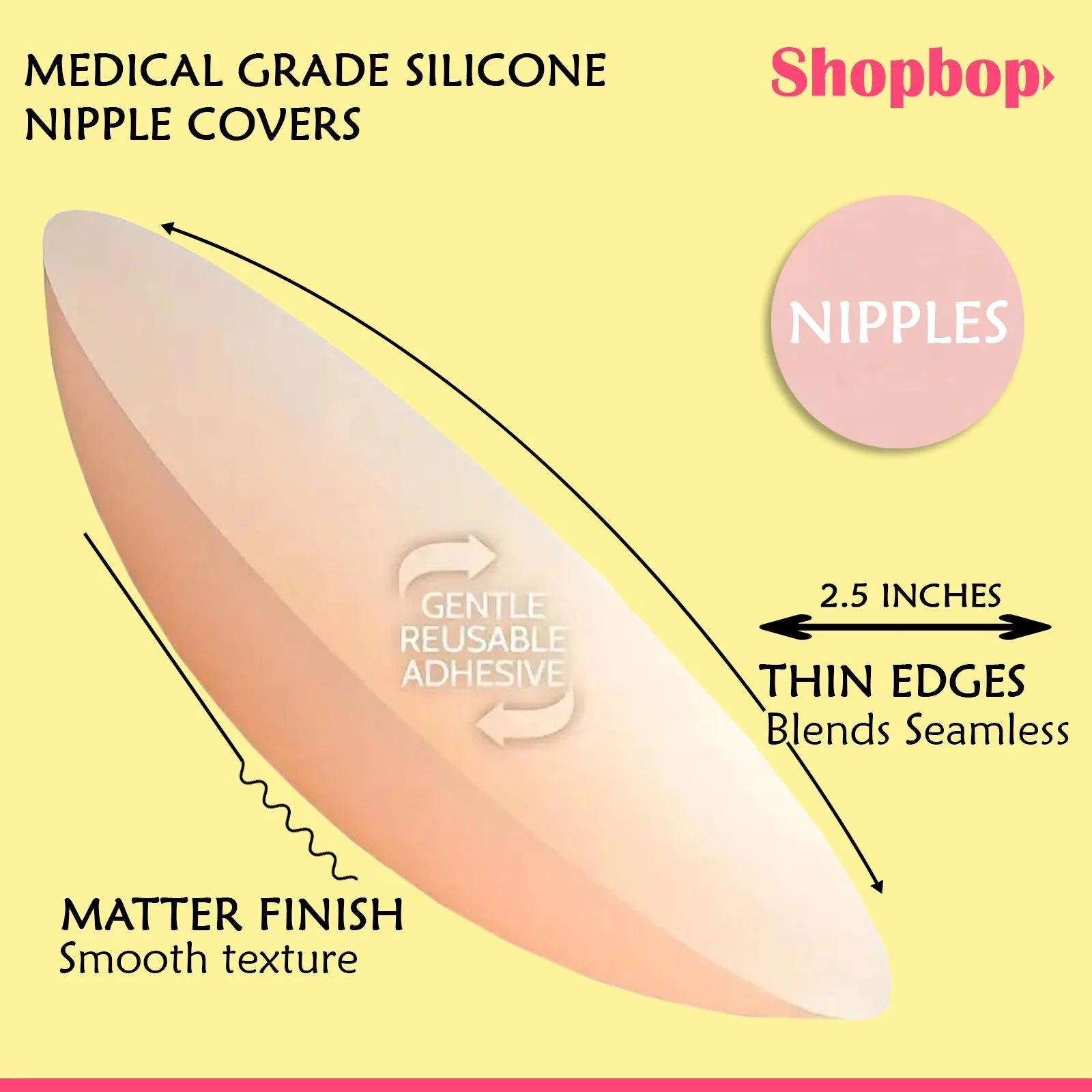 Women's Reusable Silicone Nipple Covers Invisible Nipple Stickers Self Adhesive Bra Pads for Backless Dresses herlikes.com