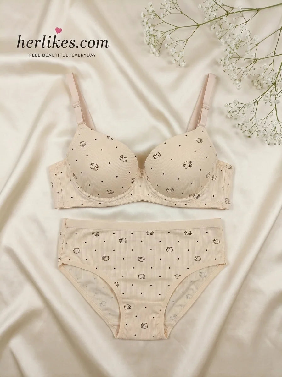 Polka Dot Bra & Panty Set