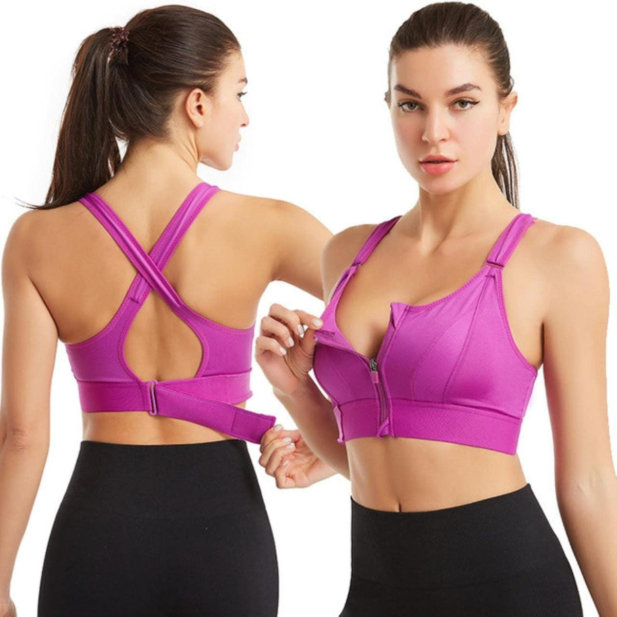 Women's Sports Bra – Adjustable Cross Back Nursing Bra